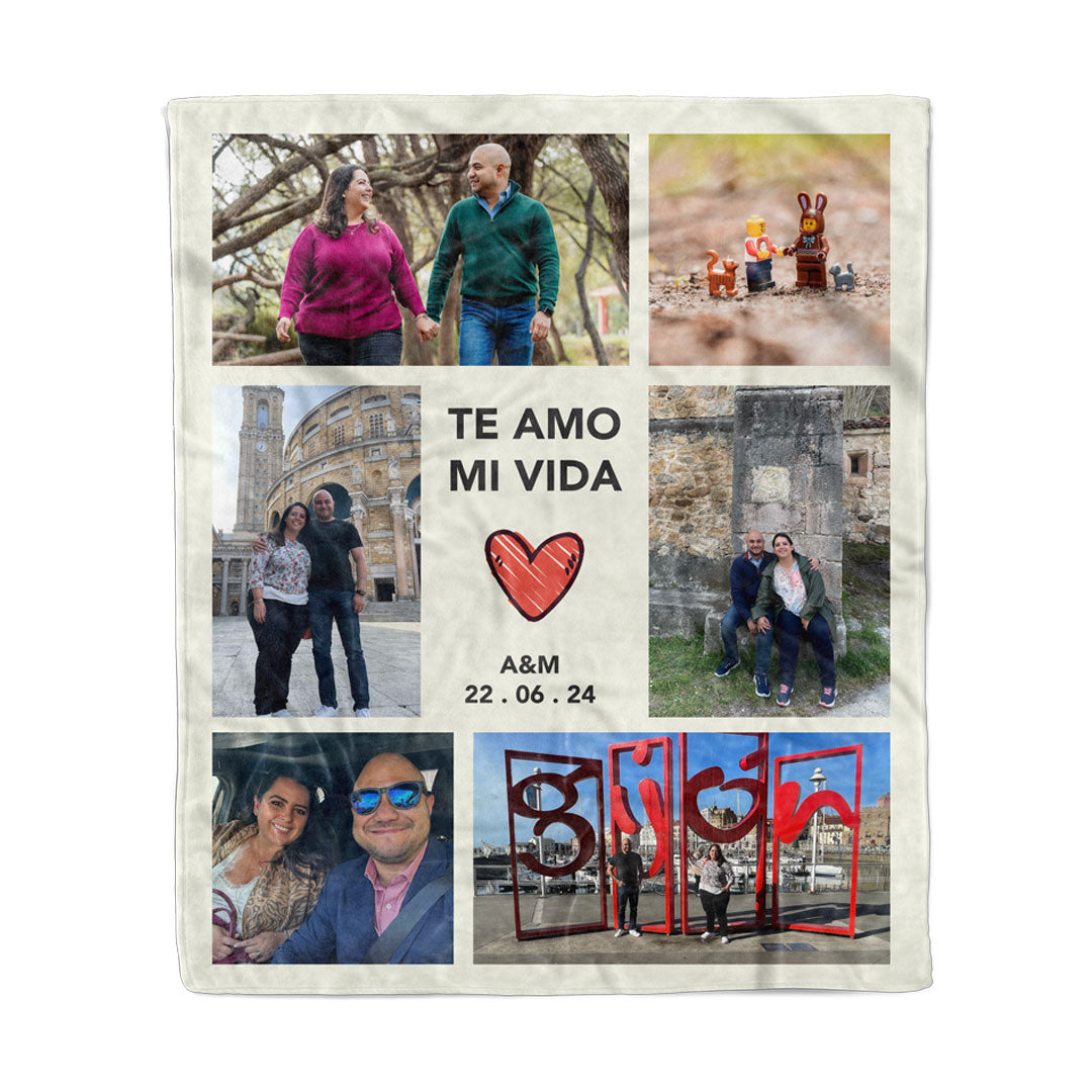 Frazada Collage Amor